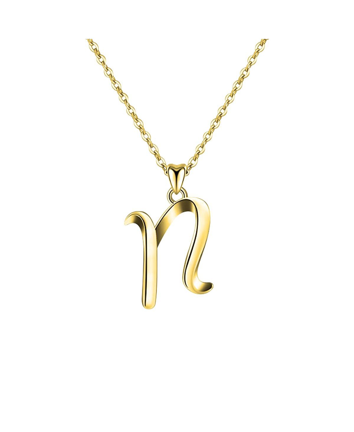 Stylish 14K Gold Plated Initial Necklace. - Initial z