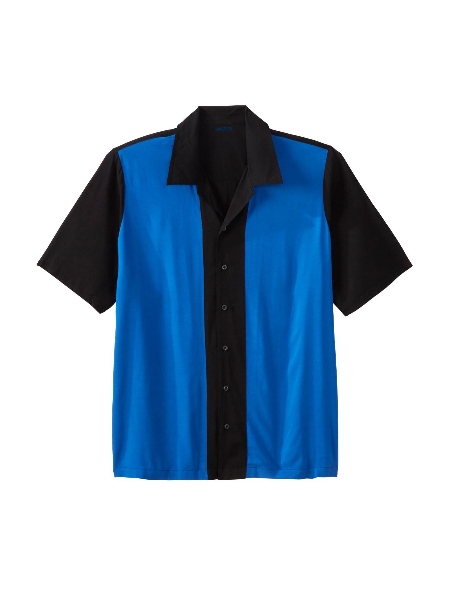 Big & Tall Short-Sleeve Colorblock Rayon Shirt