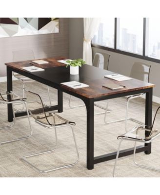 70.86”Executive Desk, Large Office Computer Desk with Thicken Frame, Modern Simple Workstation Business Furniture for Home Office