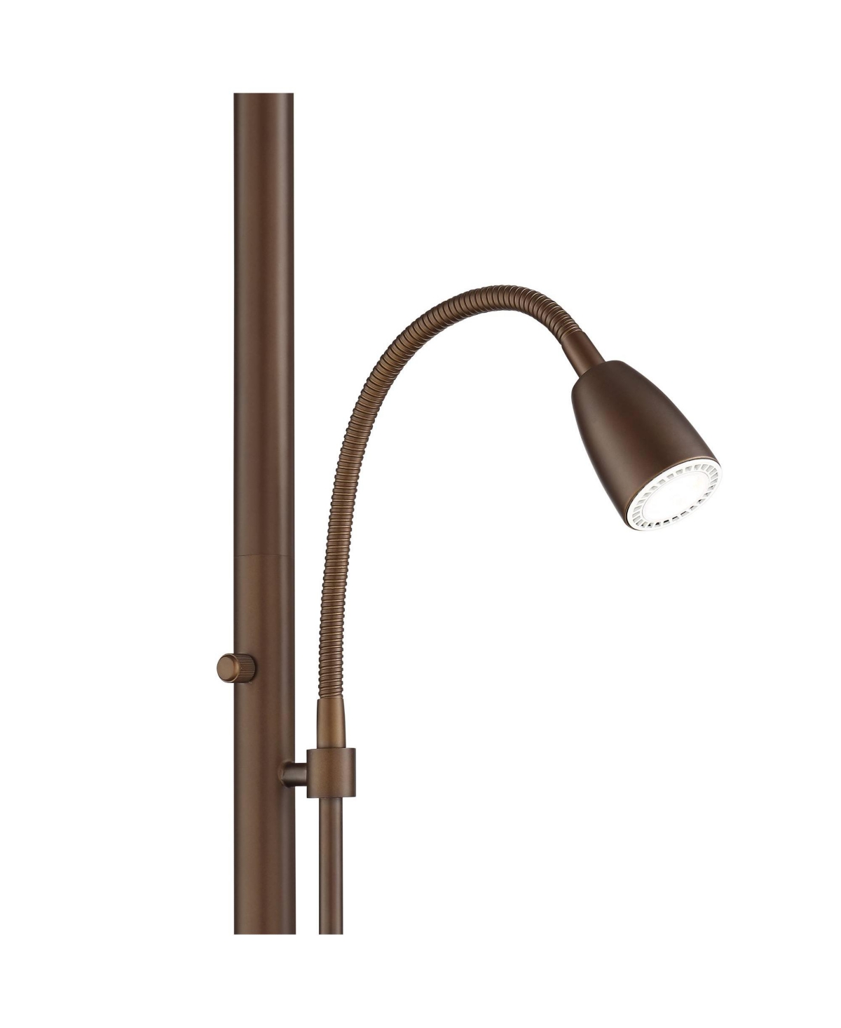 Possini Euro Design Traverse Modern Floor Lamp with Gooseneck Reading Light Led Tall Oil Rubbed Bronze Metal Oatmeal Fabric Drum Shade Decor for L