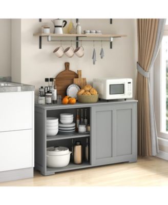 Sideboard Buffet Cupboard Storage Cabinet with Sliding Door