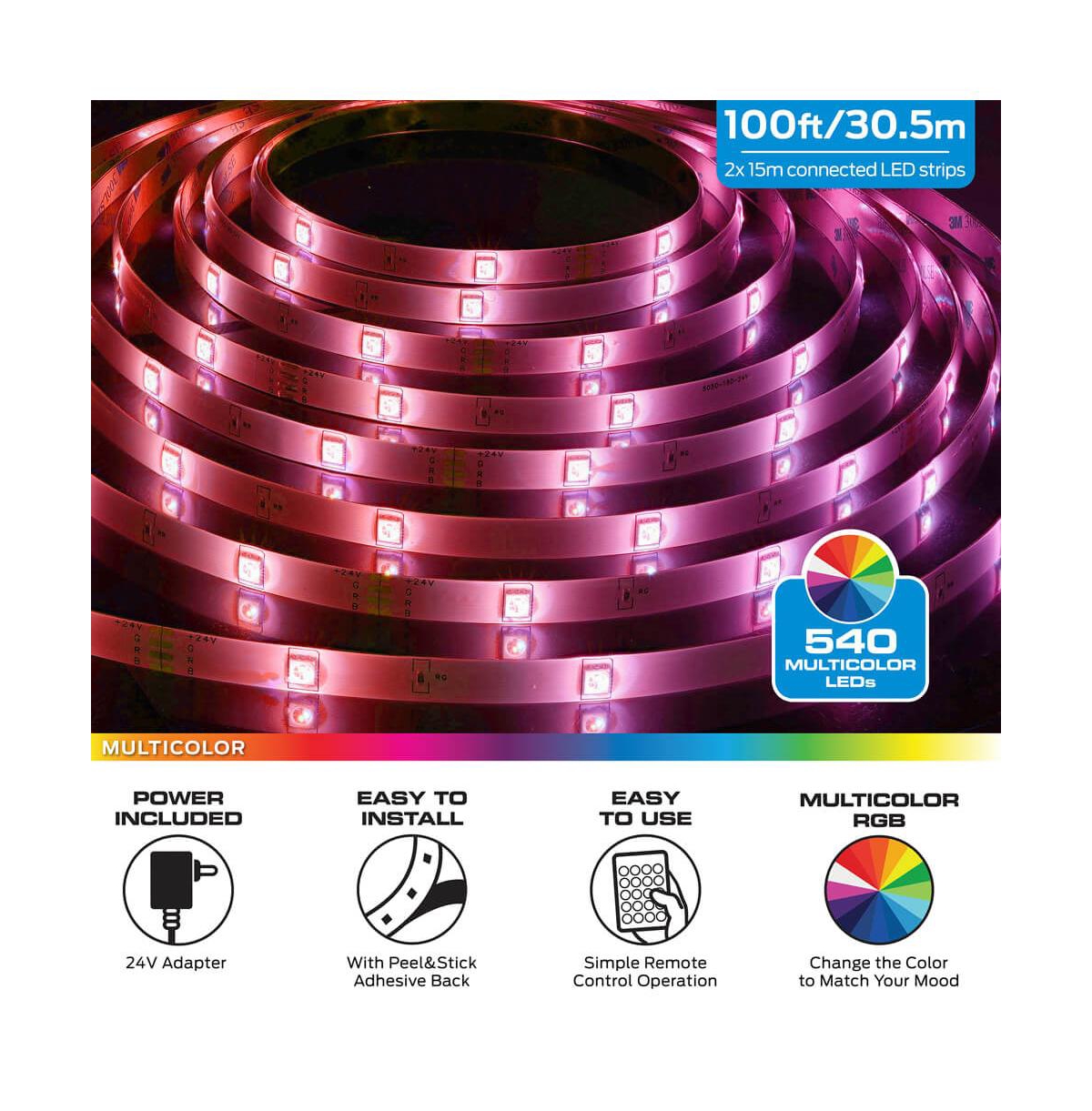 Monster Cable Multi-Color Led Light Strip with Remote