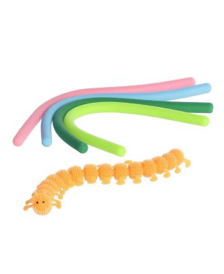 Toys Small Stretchy Caterpillar Engaging Toy Multicolor 6"