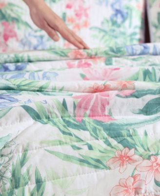 CLOSEOUT! Island Orchid Reversible 3 Piece Quilt Set, Full/Queen