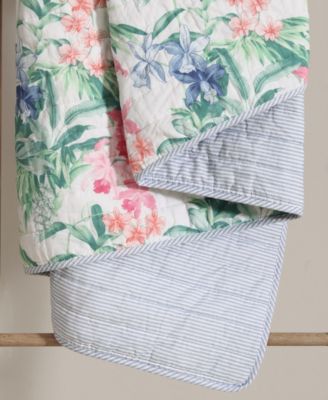 CLOSEOUT! Island Orchid Reversible 3 Piece Quilt Set, Full/Queen