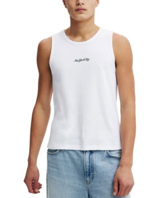 COTTON ON Men's Graphic Rib Tank Top - Macy's