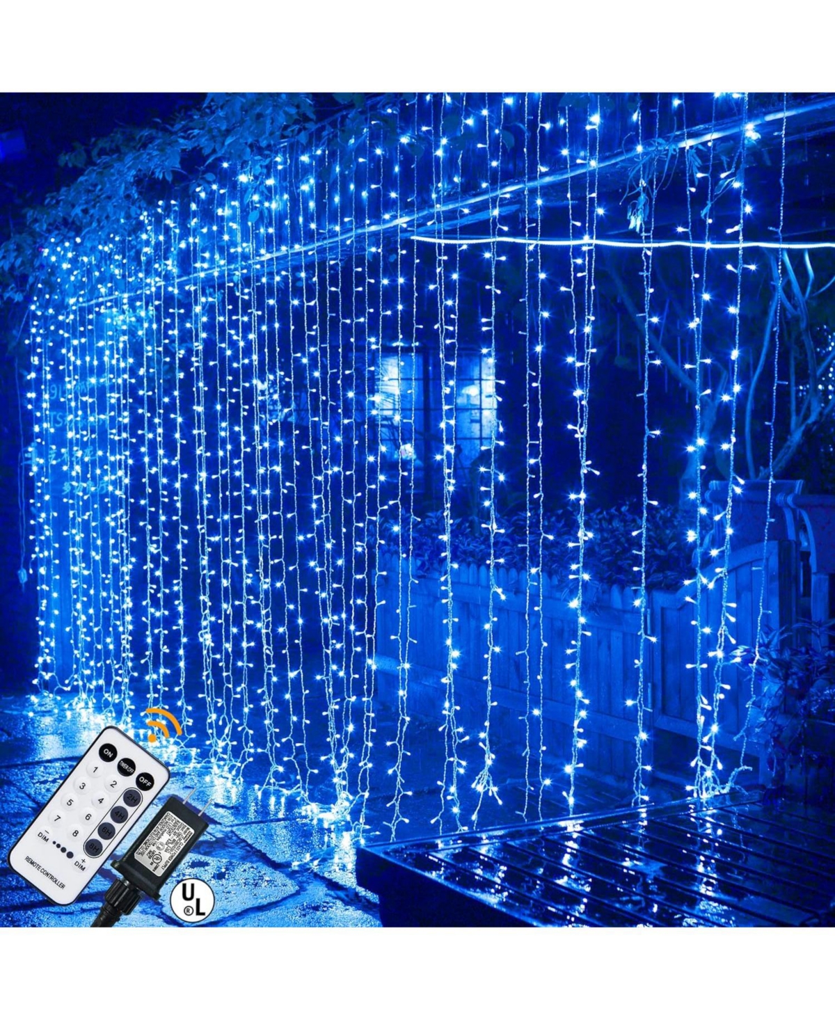304 Count Led Curtain String Lights Room Decor Fairy Lights - Warm white
