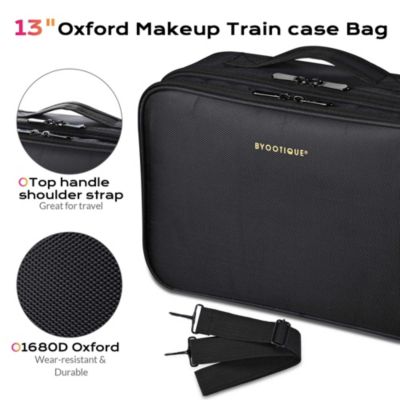 13” Makeup Train Case Cosmetic Organized Bag Travel Storage Backpack
