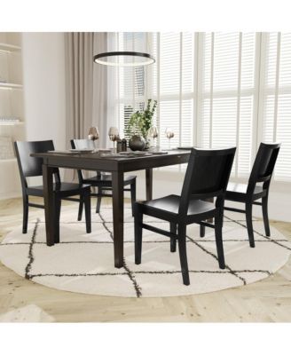 Spencer Set Of 2 Dining Chairs With Curved Backrests And Solid Wood Constructions