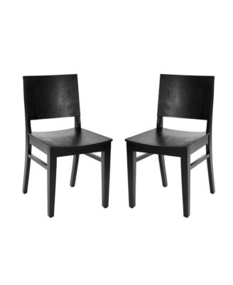 Spencer Set Of 2 Dining Chairs With Curved Backrests And Solid Wood Constructions