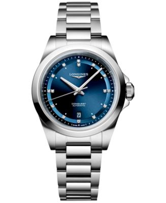 Longines Women's Swiss Automatic Conquest Diamond (1/20 ct. t.w.