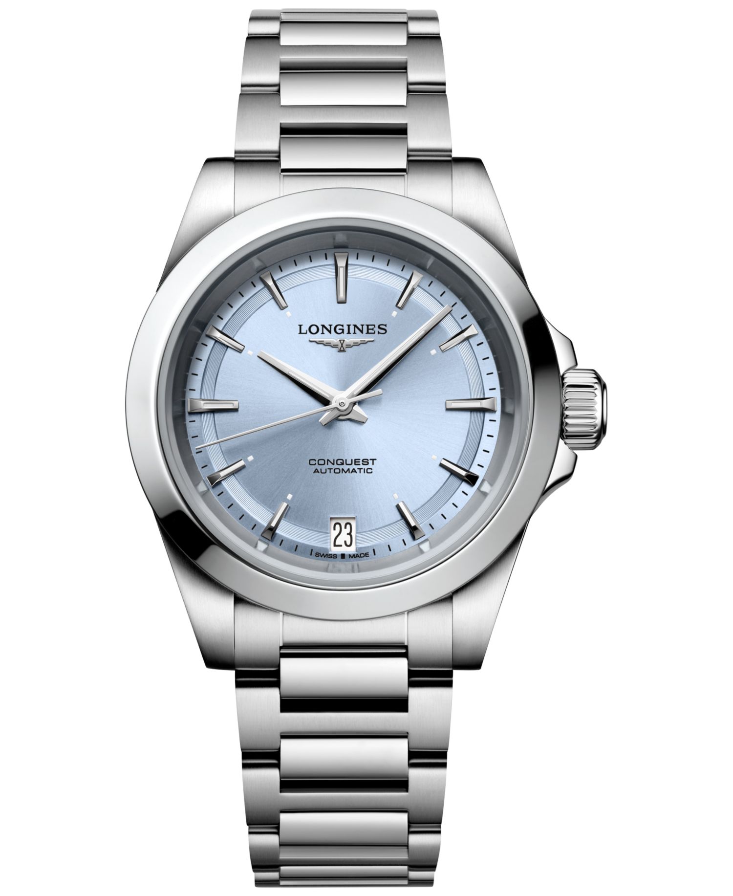 Women's Swiss Automatic Conquest Stainless Steel Bracelet Watch 34mm