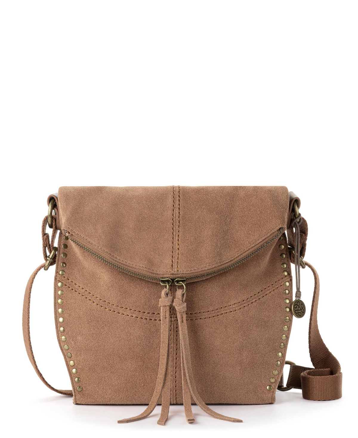 The Sak Silverlake Leather Crossbody Bag In Tobacco Suede