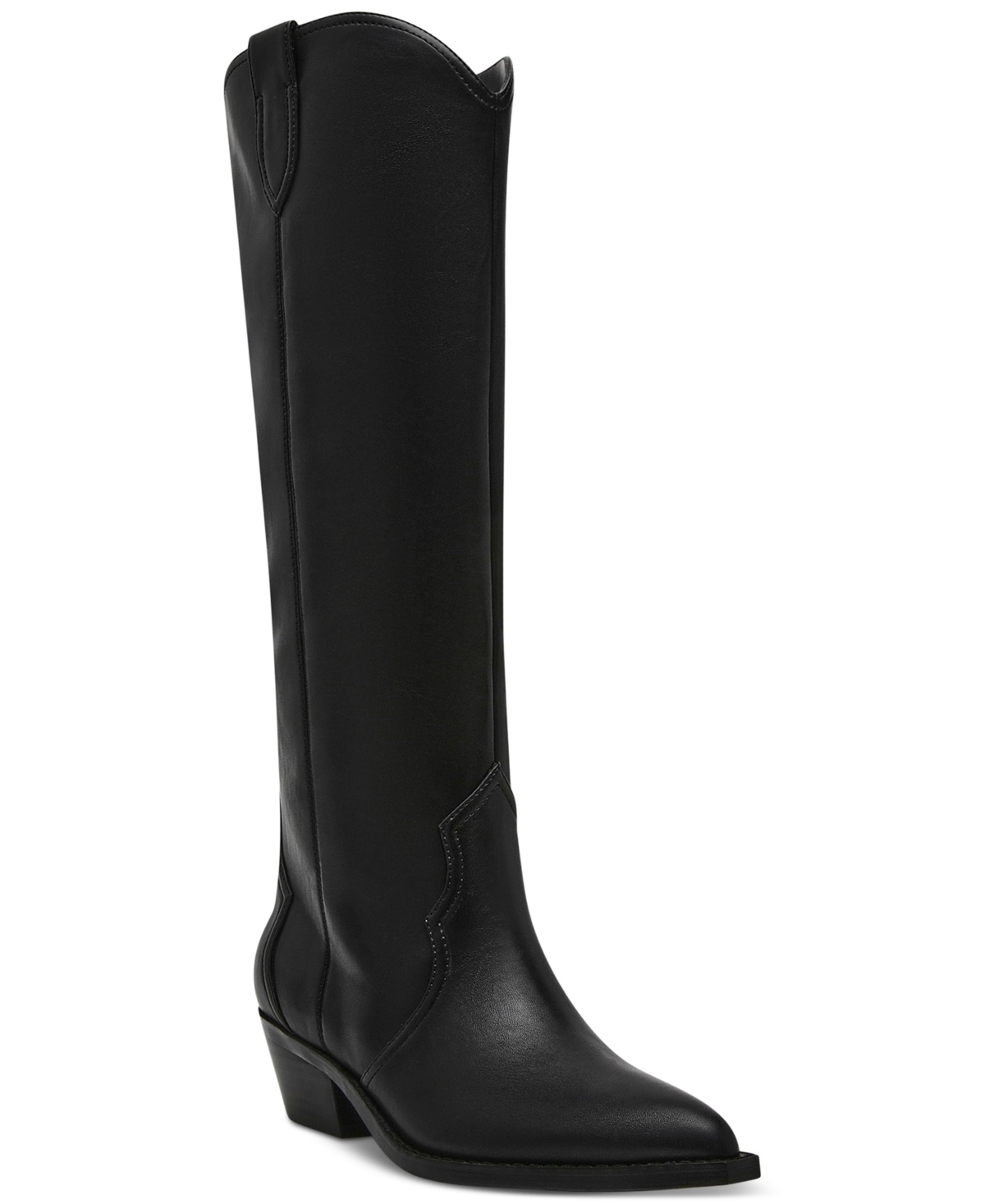 Women's Kit Knee-High Cowboy Boots - Black Smooth