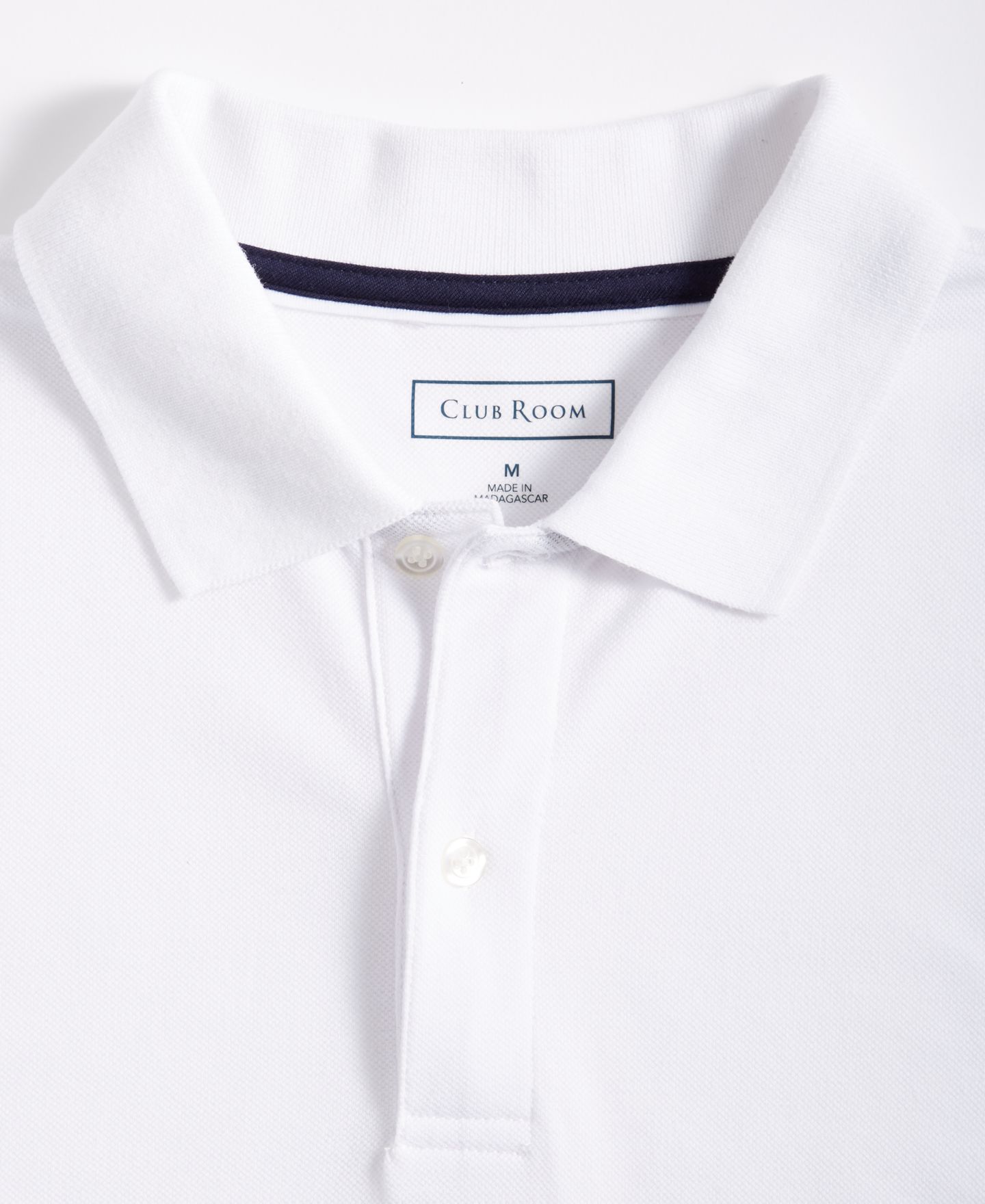 Мужское поло Club Room Solid Stretch Polo Shirt, цвет: Яркий белый — фото 6