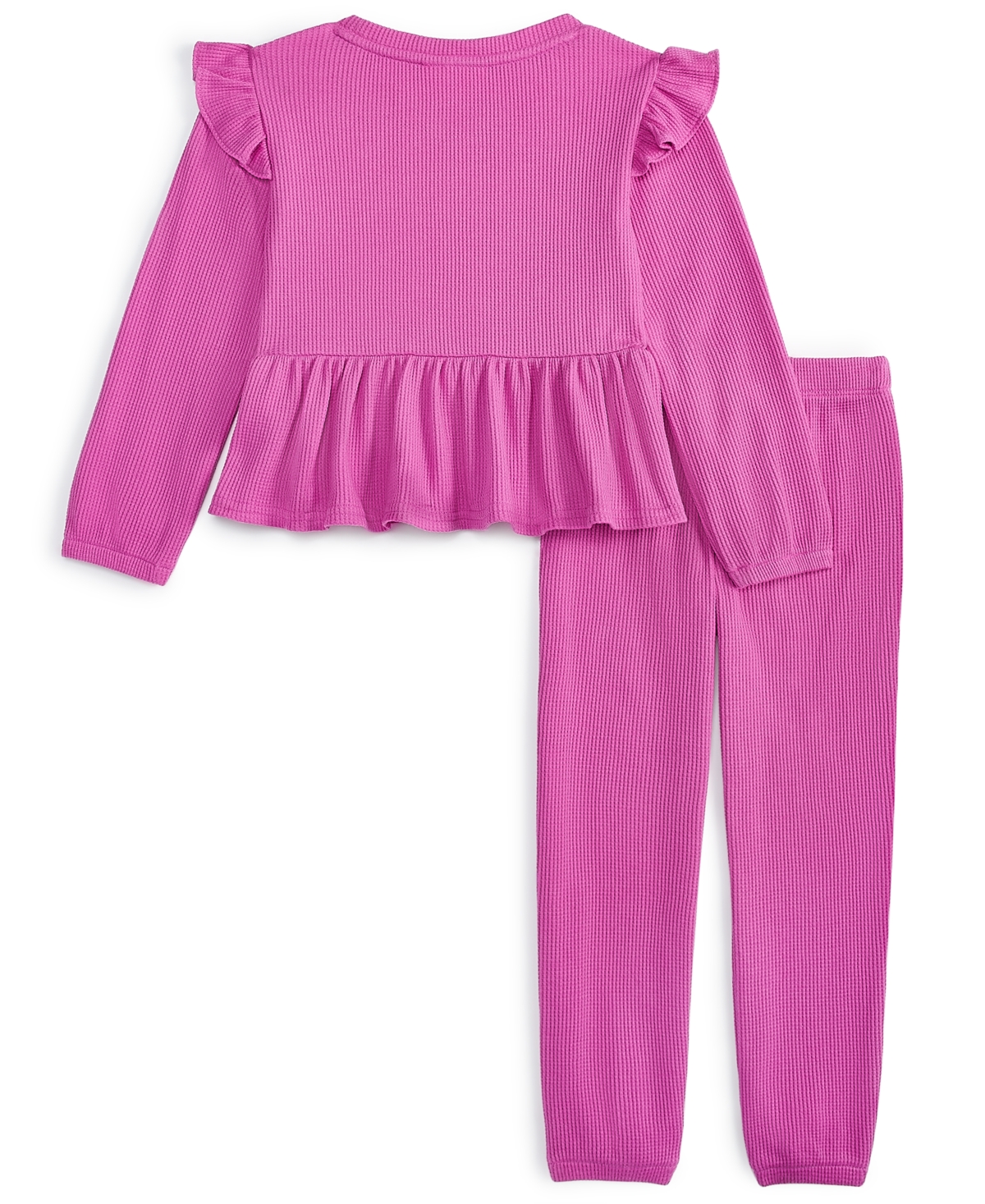 Epic Threads Toddler Girls Waffle Peplum Top & Pants, 2 Piece Set, Created for Macy's