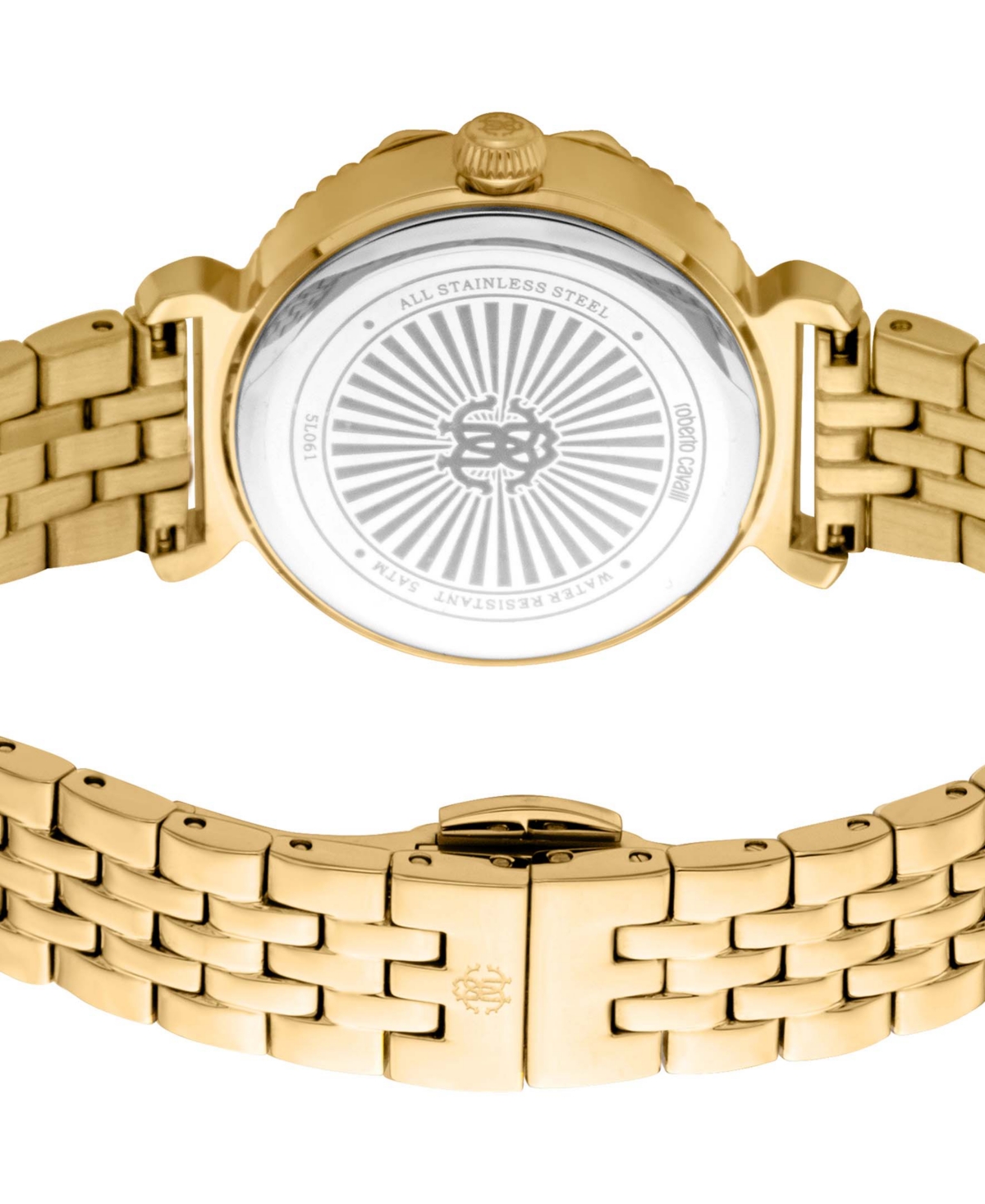 ROBERTO CAVALLI WOMEN'S QUARTZ GOLD-TONE STAINLESS STEEL WATCH 30MM 