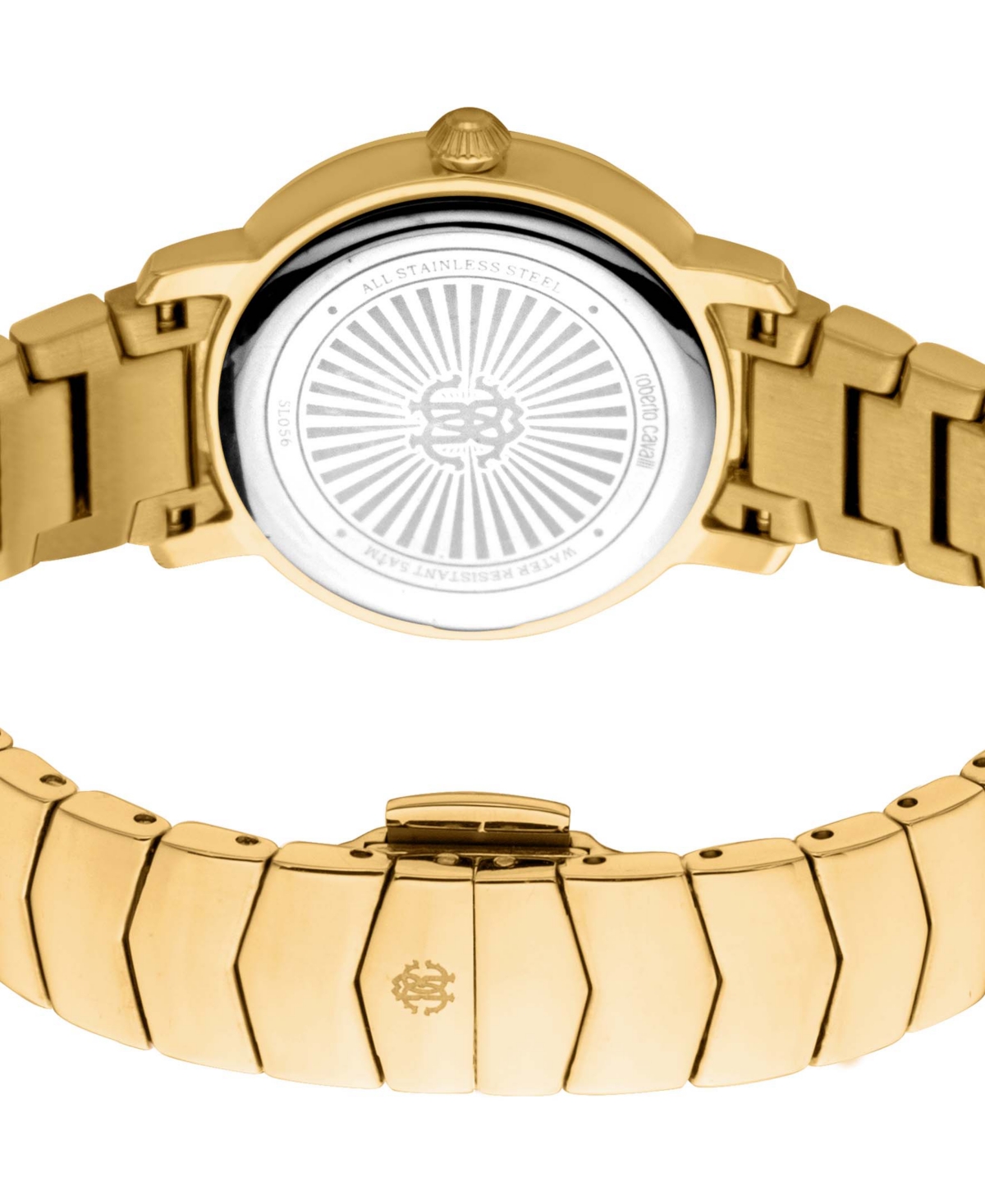 ROBERTO CAVALLI WOMEN'S QUARTZ GOLD-TONE STAINLESS STEEL WATCH 30MM 