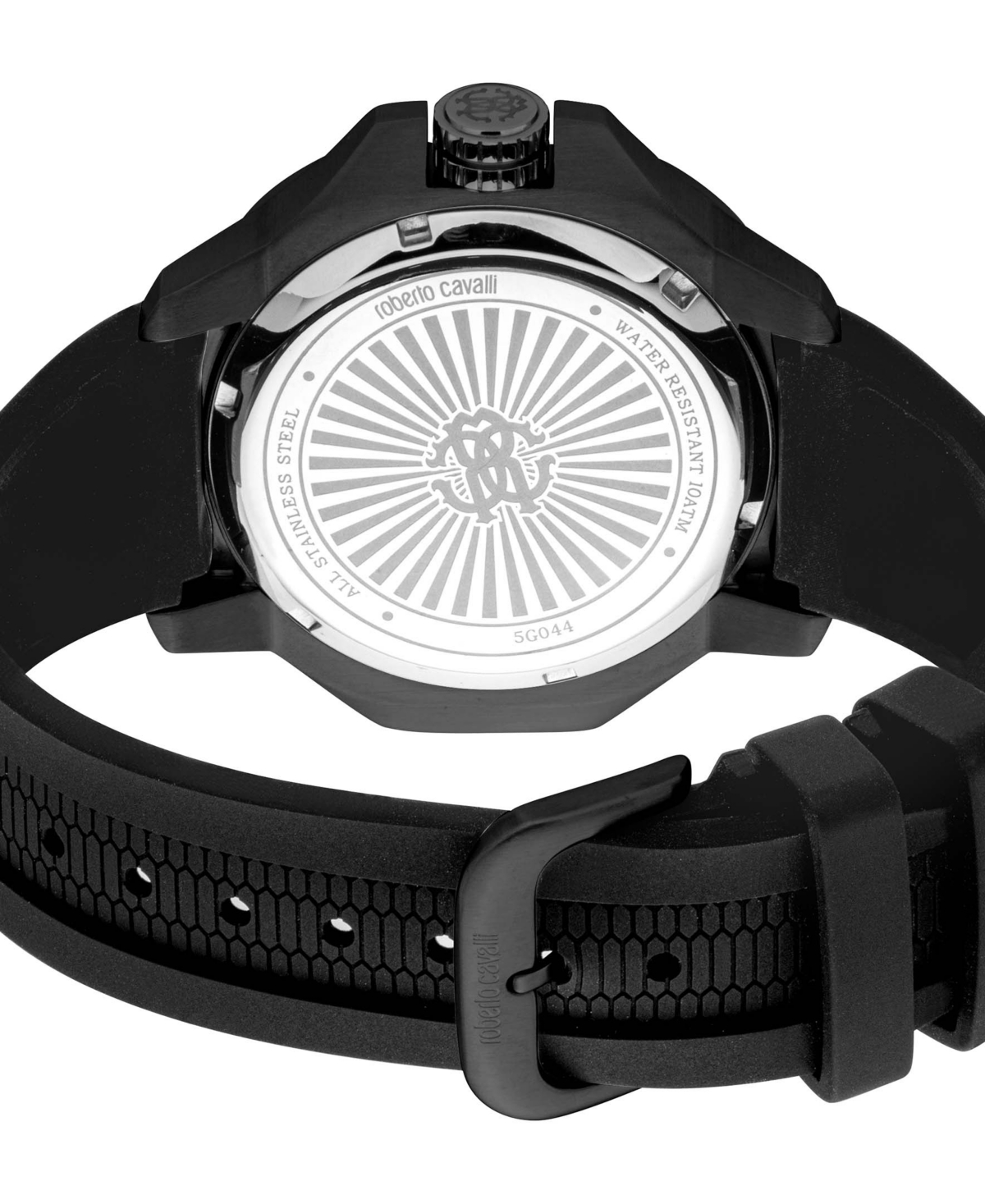 Roberto Cavalli Men's QuartzRubber Watch - Black
