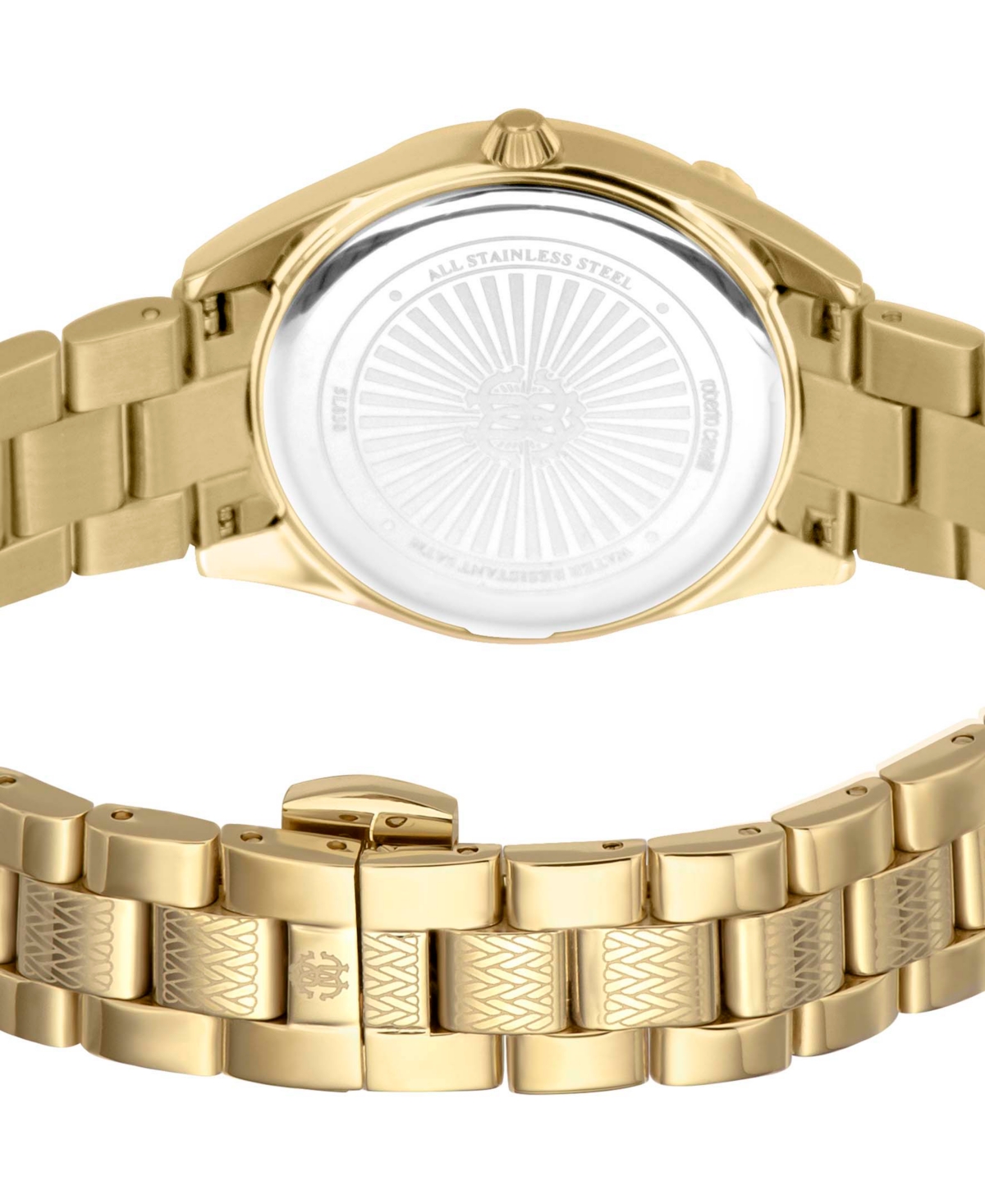 ROBERTO CAVALLI WOMEN'S QUARTZ GOLD-TONE STAINLESS STEEL WATCH 32MM 