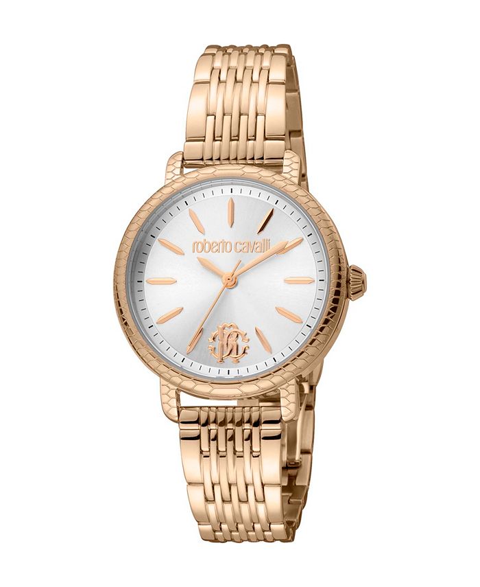 Roberto Cavalli Women's Quartz RoseGold Stainless Steel Watch 32mm