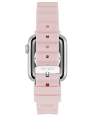 Women's Light Pink Ribbed Silicone Band Designed for 38/40/41mm Apple Watch