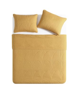 Sands 3-Piece Curved Quilt Set, King