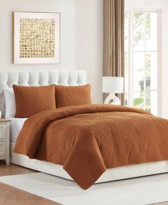 Sands 3-Piece Curved Quilt Set, King