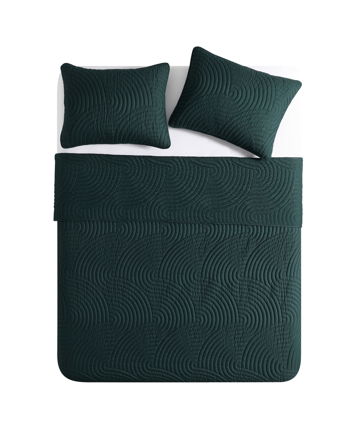 Vcny Home Sands 3-Piece Curved Quilt Set,