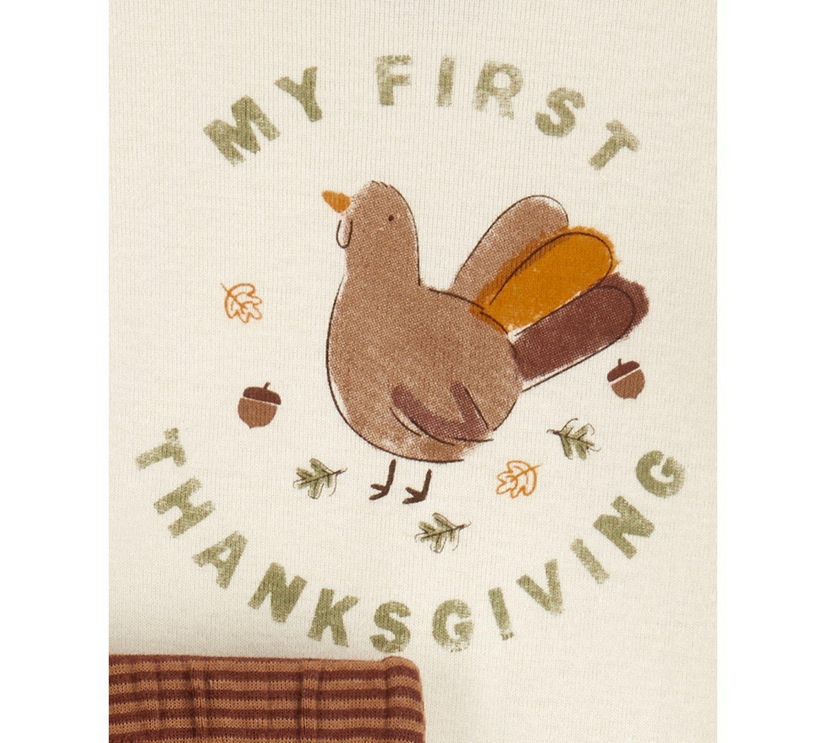 Carter's Baby Cotton My First Thanksgiving Bodysuit & Pants, 2 Piece Set -Brown