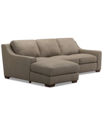 CLOSEOUT! Kovner 2-Pc. Leather Sectional Chaise and Sofa Set, Created for Macy's