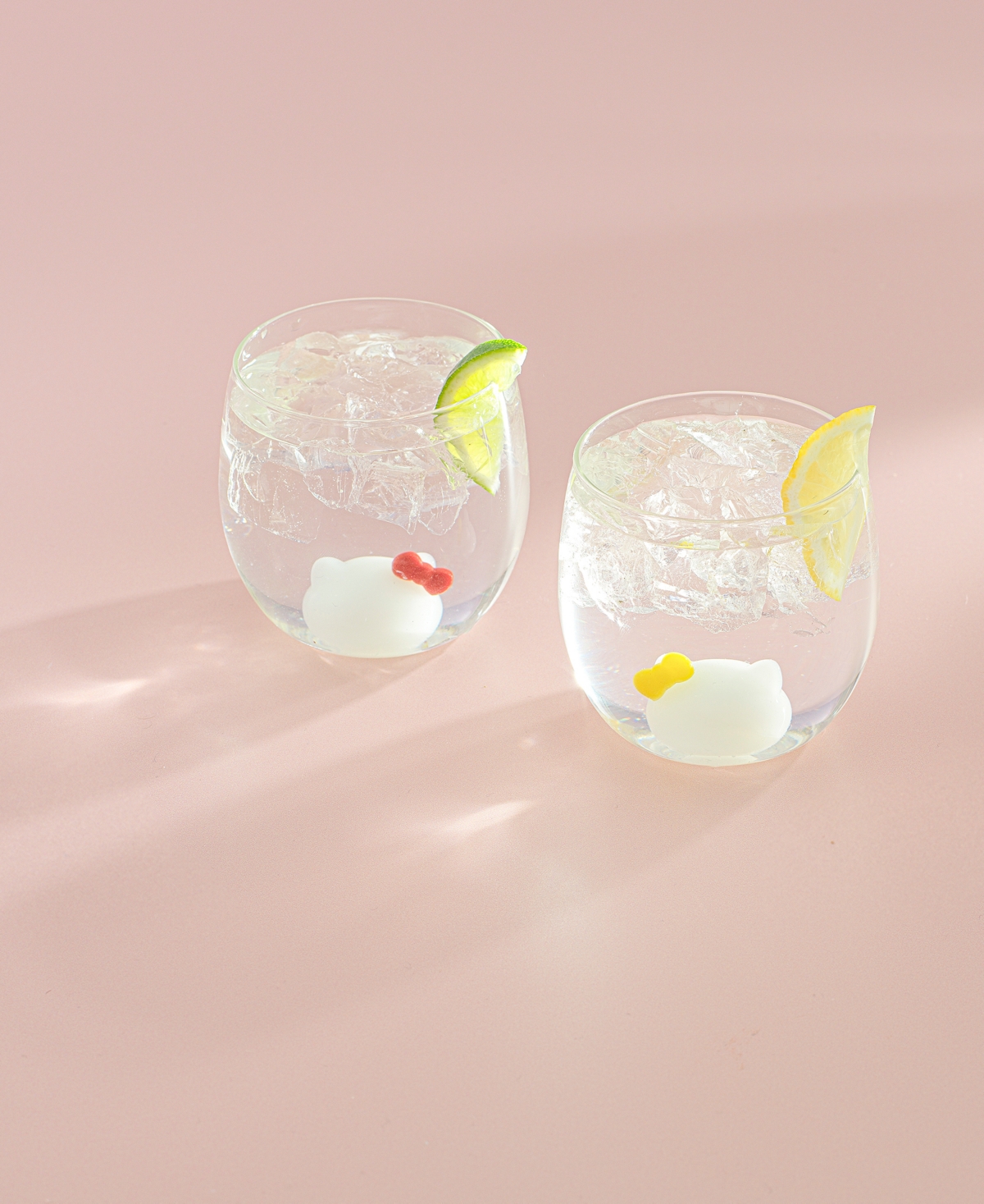 Joyjolt Sanrio Hello Kitty Stemless Short Glasses, Set Of 2 In Multi