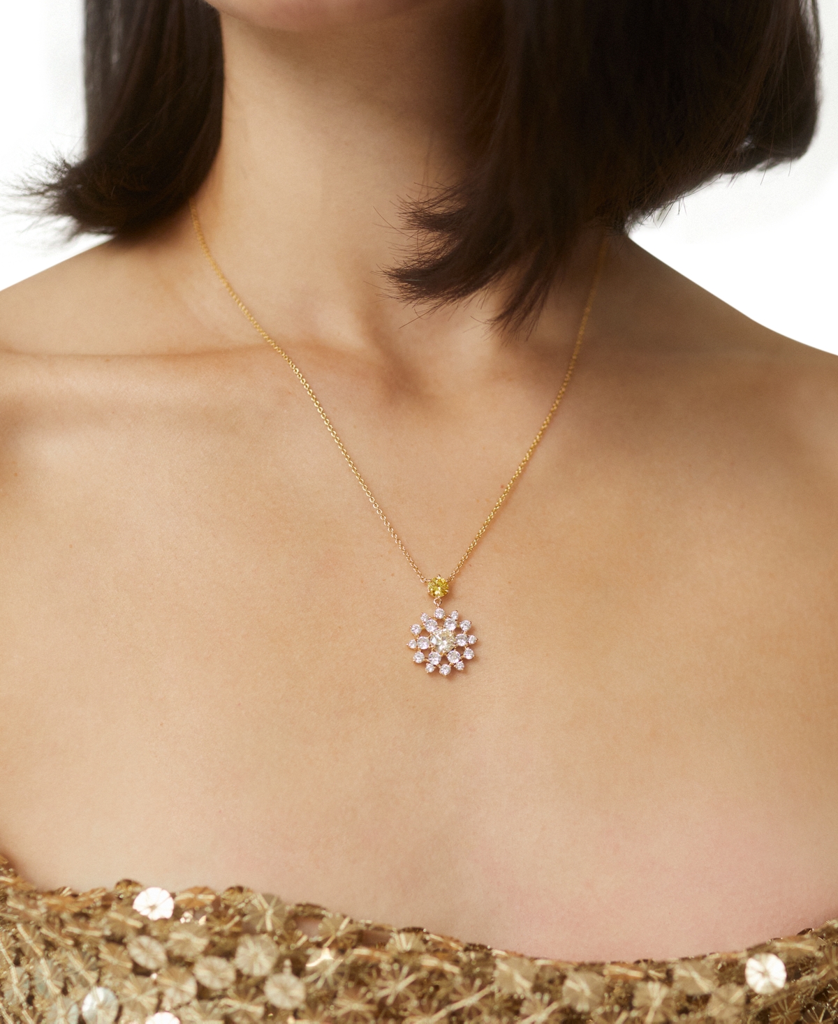Eliot Danori Cubic Zirconia & Crystal Snowflake Pendant Necklace, 16