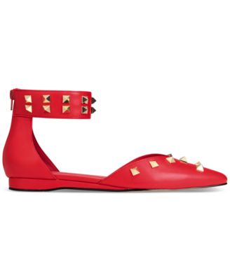 Women's Lennox Studded Ankle-Strap Flats 