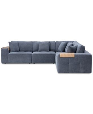 CLOSEOUT! Nycolle 5-Pc. Modular Fabric L-Shape Sectional