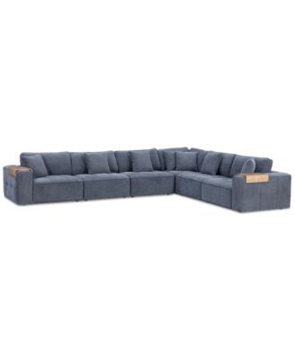 CLOSEOUT! Nycolle 6-Pc. Modular Fabric L-Shape Sectional