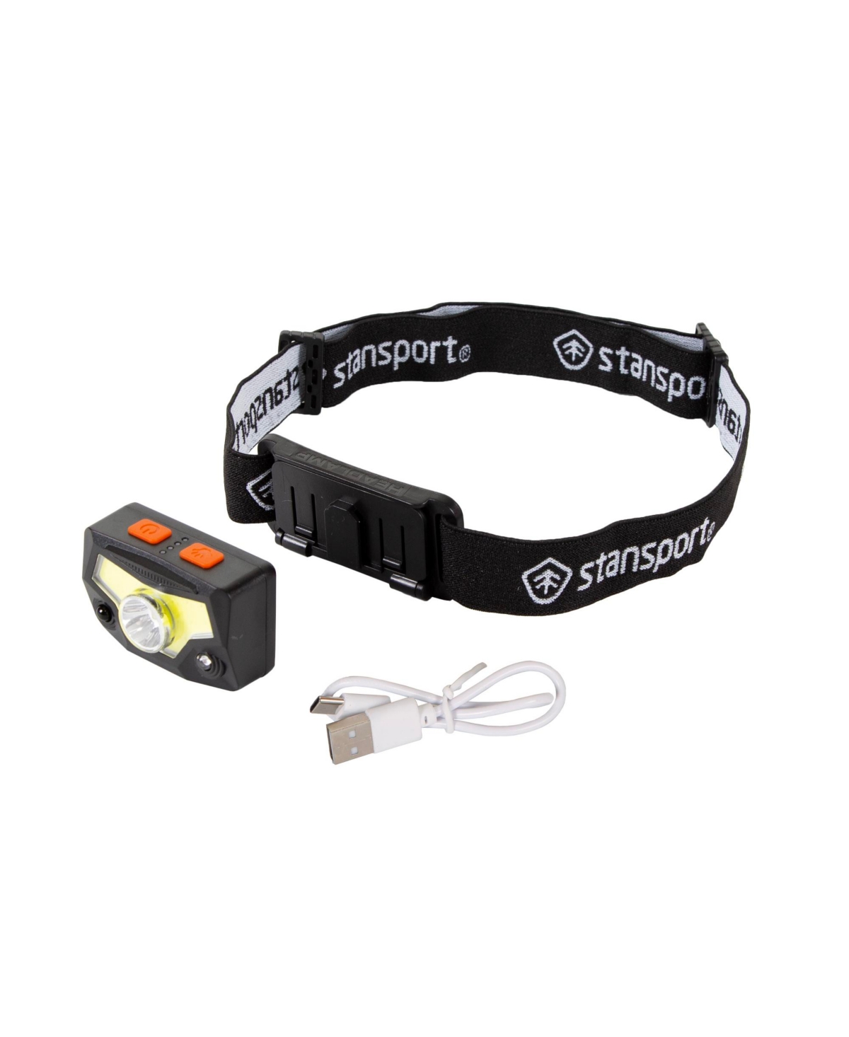 Stansport Rechargeable Head Lamp - 380 Lumen - Black head lamp frame