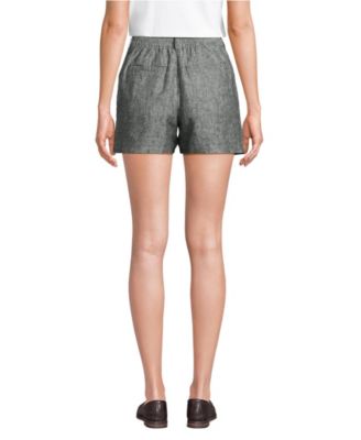 Women's High Rise Pleated A-line 5" Linen Shorts