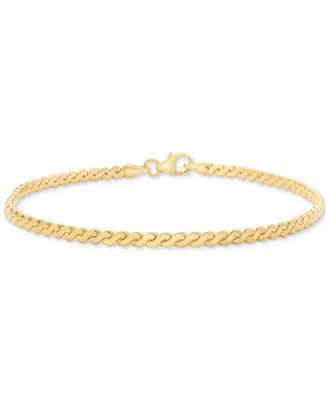 14K Gold shops Serpentine Chain Bracelet