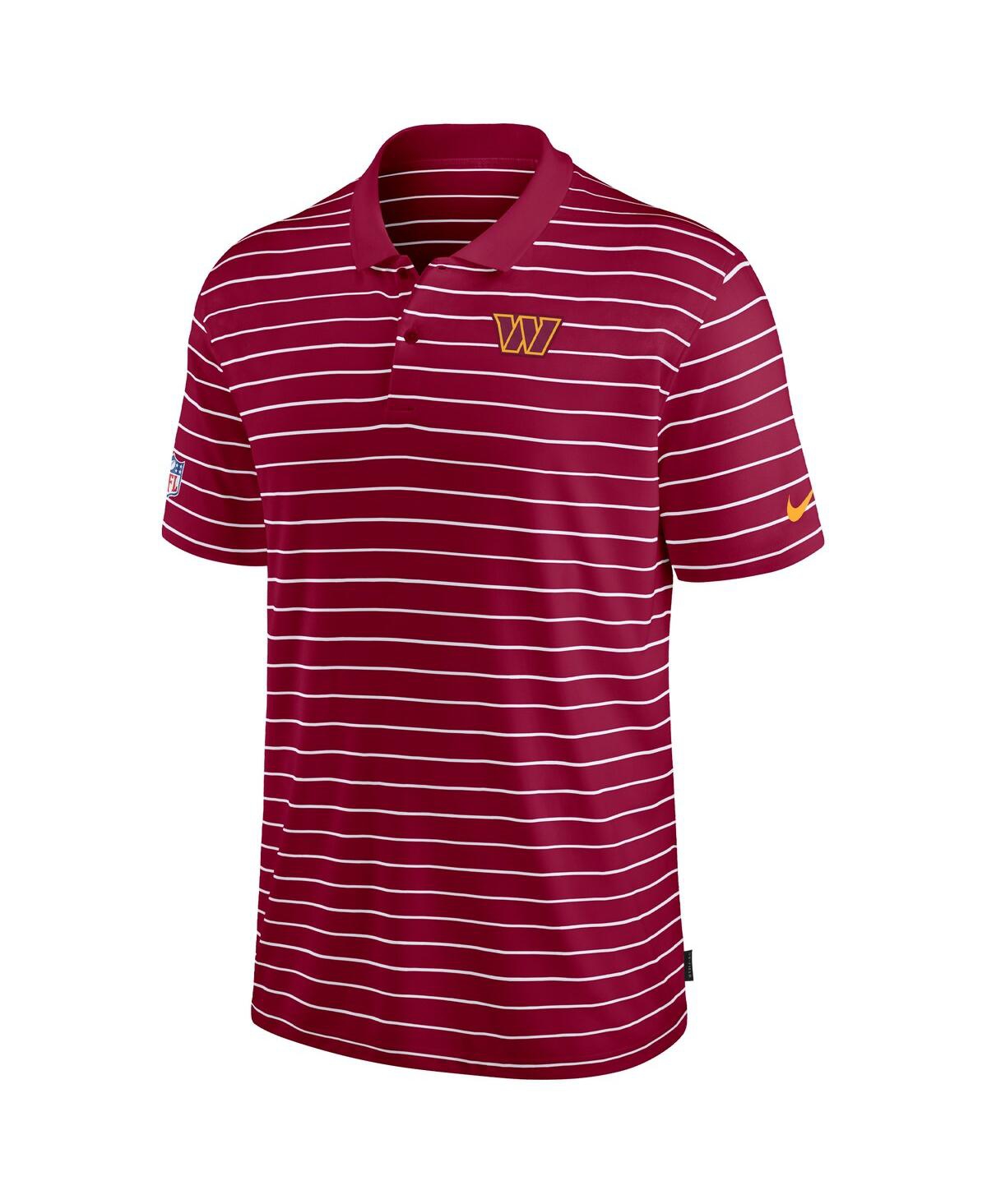 Nike Men's Burgundy Washington Commanders 2022 Sideline Lock Up Victory Performance Polo In Burgundy,white