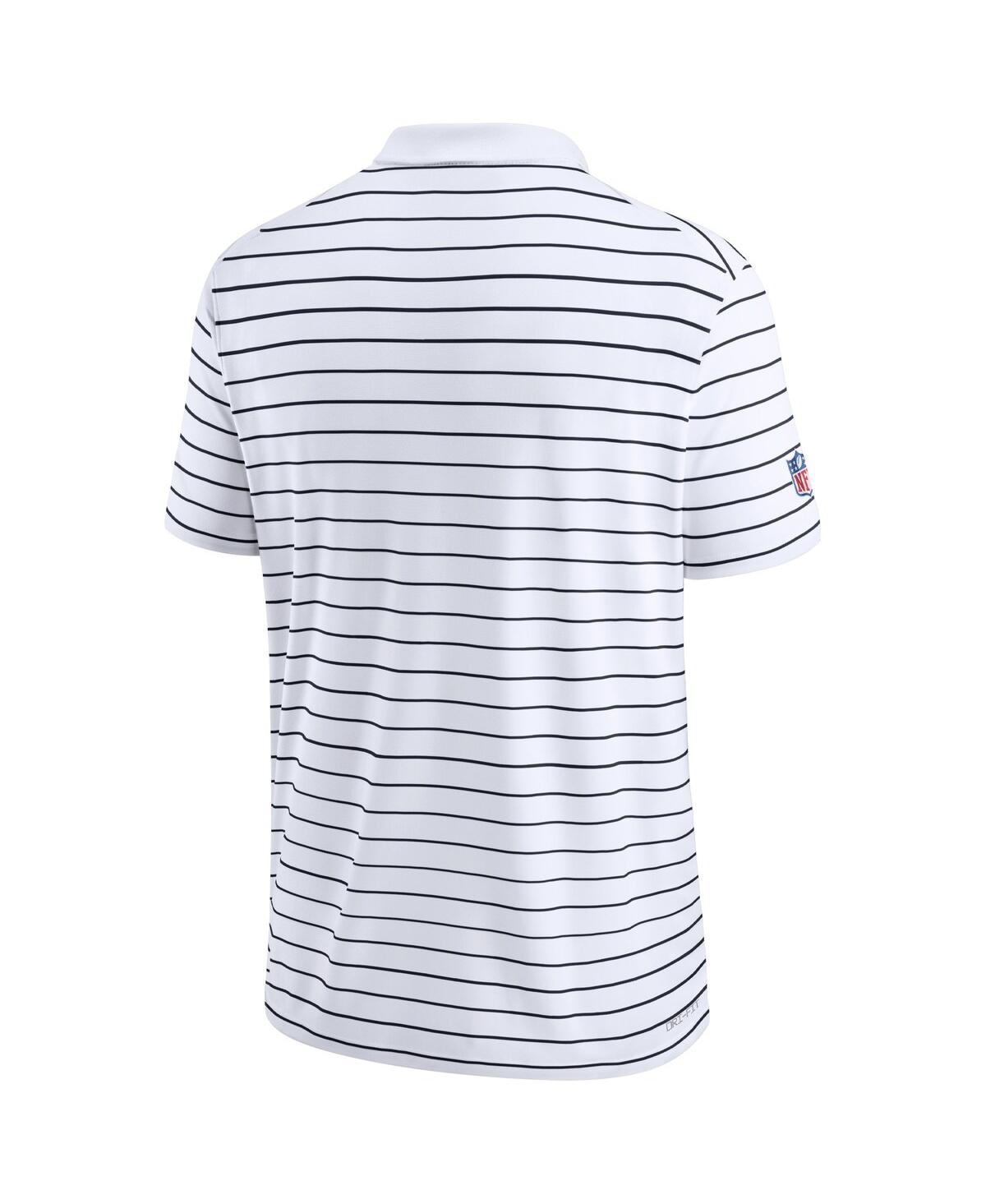 Nike White Chicago Bears Sideline Lock Up Victory Performance Polo In White,navy