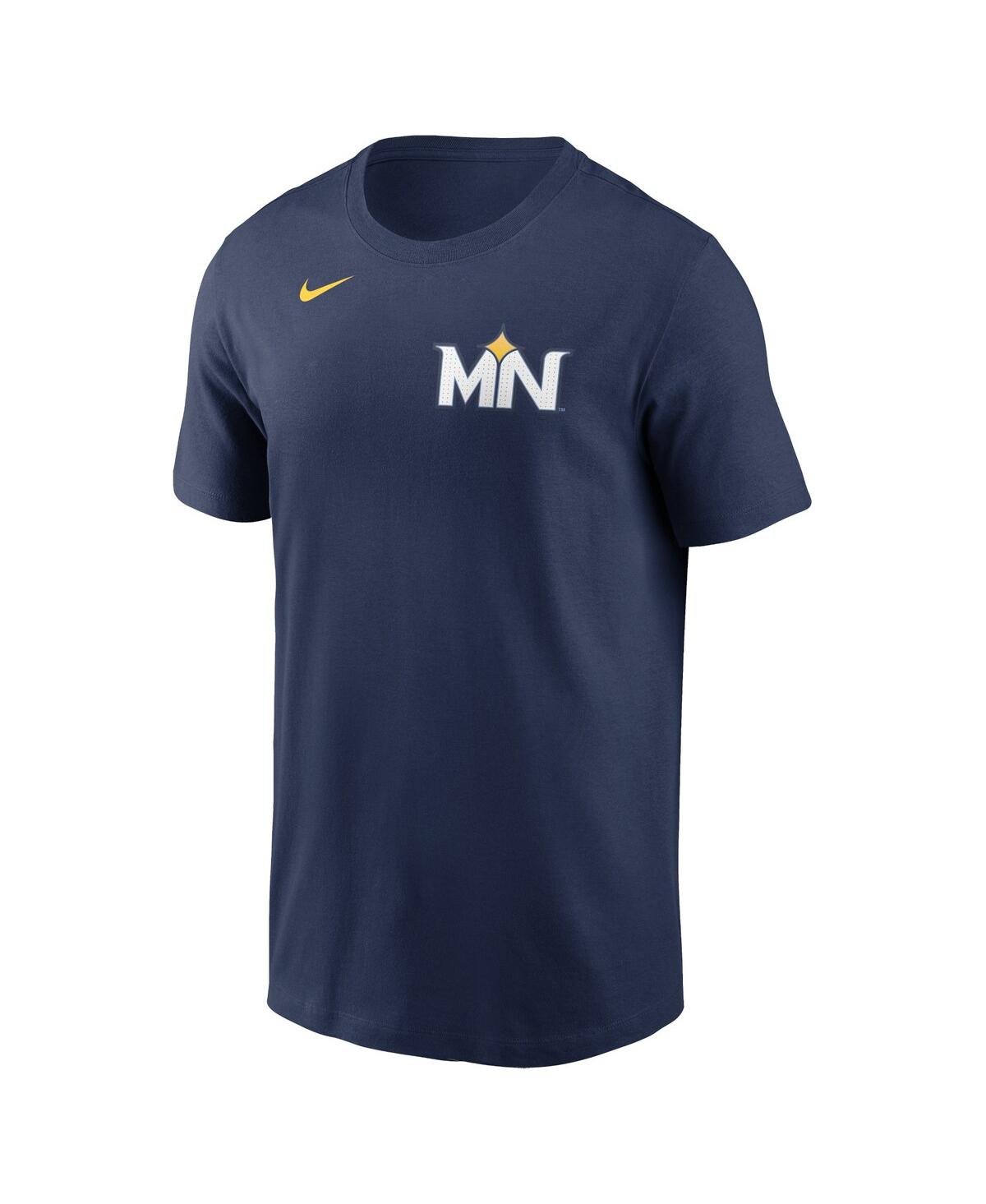 Fanatics Nike Men's Carlos Correa Navy Minnesota Twins 2024 City Connect Fuse Name Number T-shirt In Navy