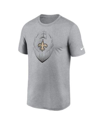 Men's Heather Gray New Orleans Saints Primetime Legend Icon Performance T-Shirt