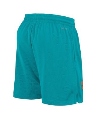 Men's Aqua Miami Dolphins 2024 Sideline Performance Mesh Shorts