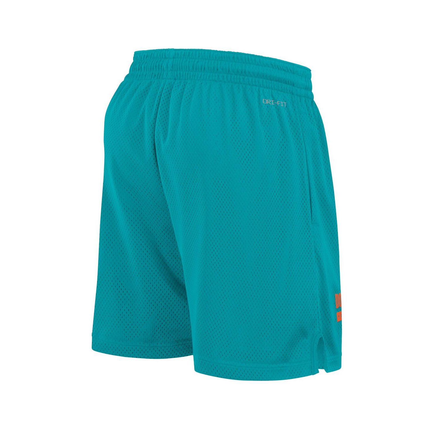 Men's Aqua Miami Dolphins 2024 Sideline Performance Mesh Shorts