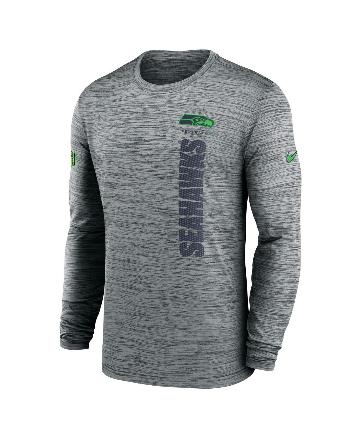 Nike Men'sSeattle Seahawks 2024 Sideline Velocity Performance Long Sleeve T-Shirt - Gray