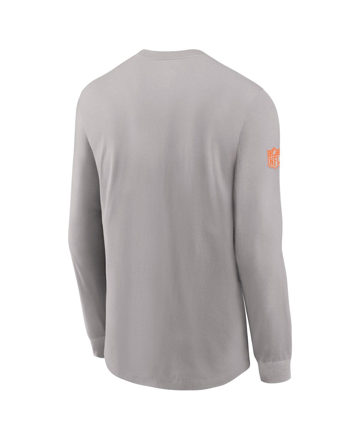 Nike Miami Dolphins Sideline Team Issue  Men's Dri-fit Nfl Long-sleeve T-shirt In Gray
