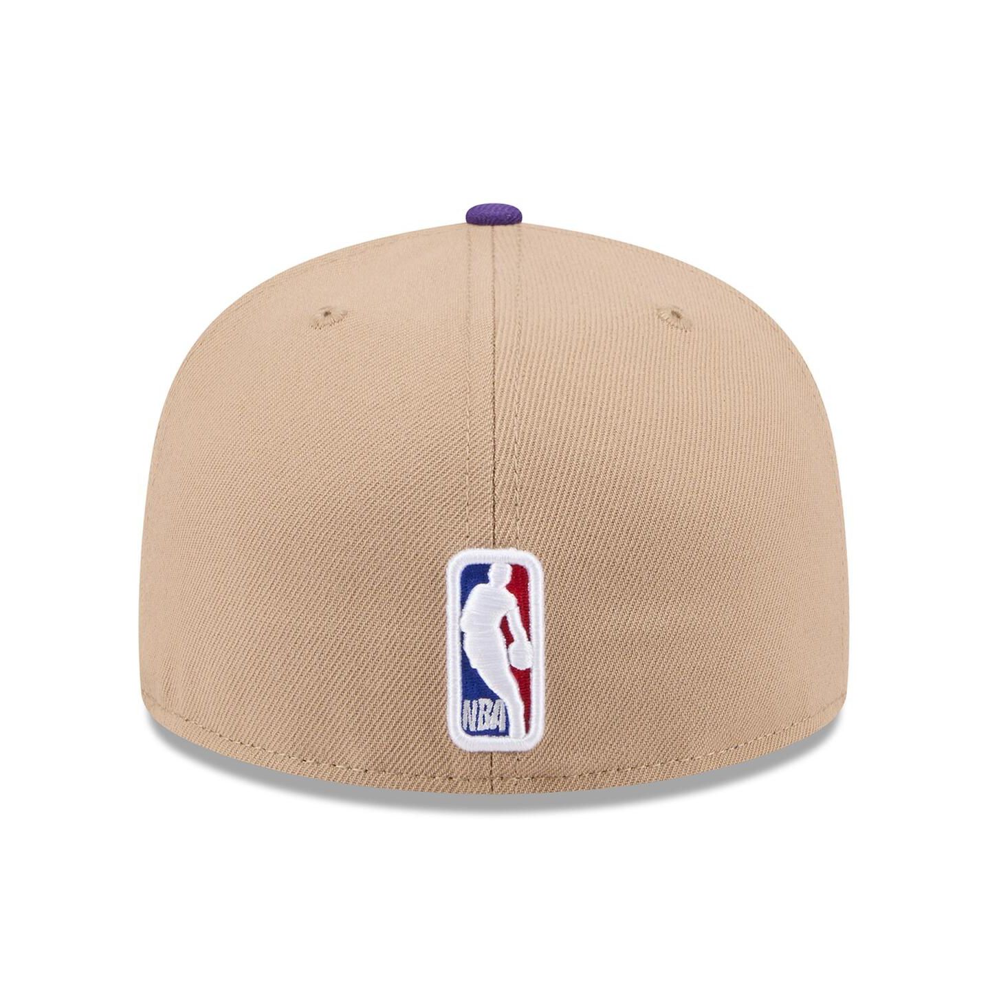 Мужская кепка New Era Tan/Purple Los Angeles Lakers 2024 NBA Draft 59FIFTY Fitted Hat — фото 4