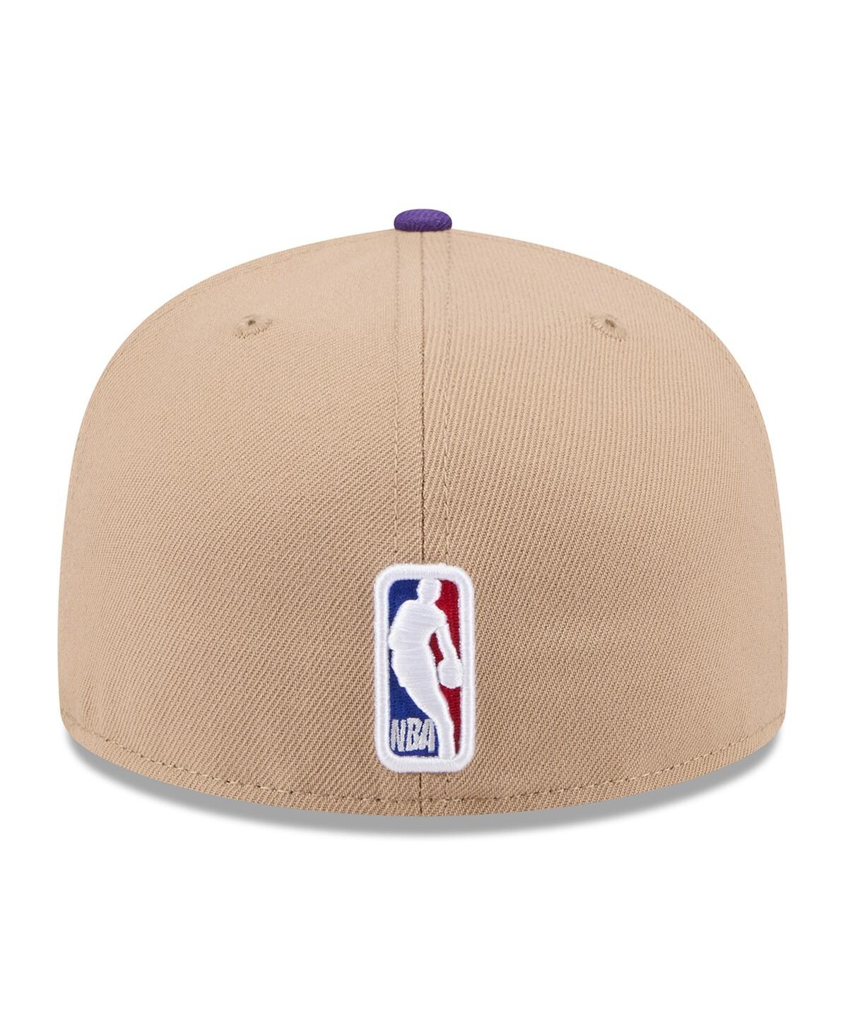 New Era Men'sPurple Los Angeles Lakers 2024 Nba Draft 59FIFTY Fitted Hat - Tan, Purple