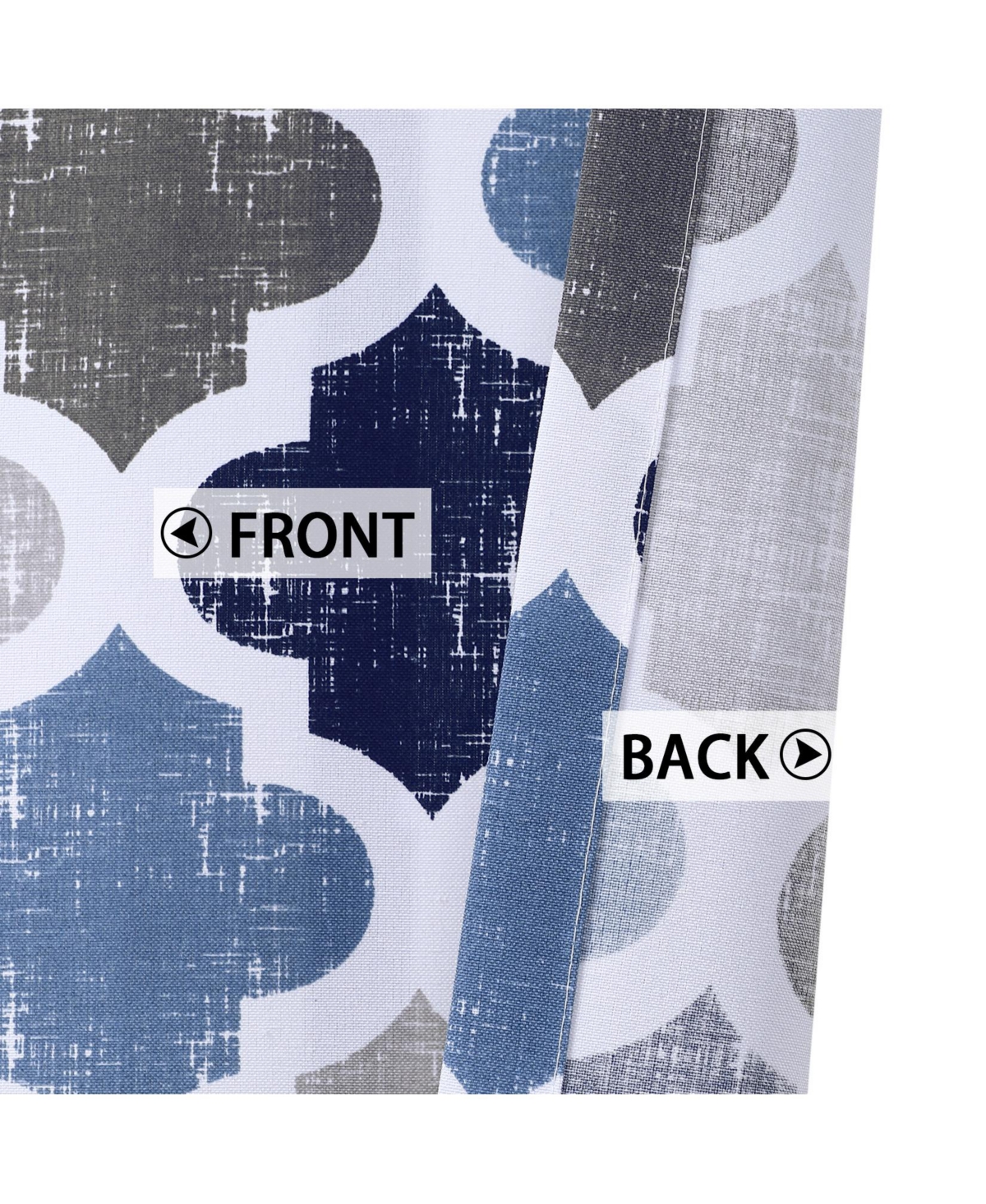 Caromio Quatrefoil Trellis Cotton Blend Rod Peocket Tie Up Shade Curtain, 42